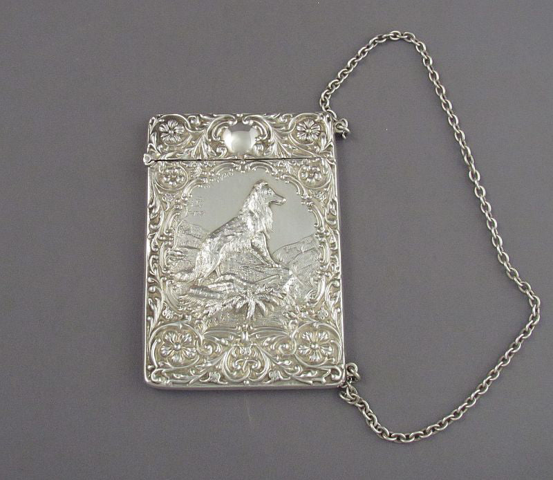 Edwardian Silver Card Case - JH Tee Antiques