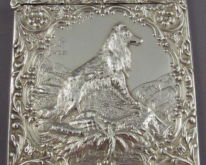 Edwardian Silver Card Case - JH Tee Antiques