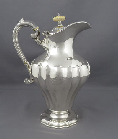 Edwardian Sterling Silver Hot Water Pot - JH Tee Antiques