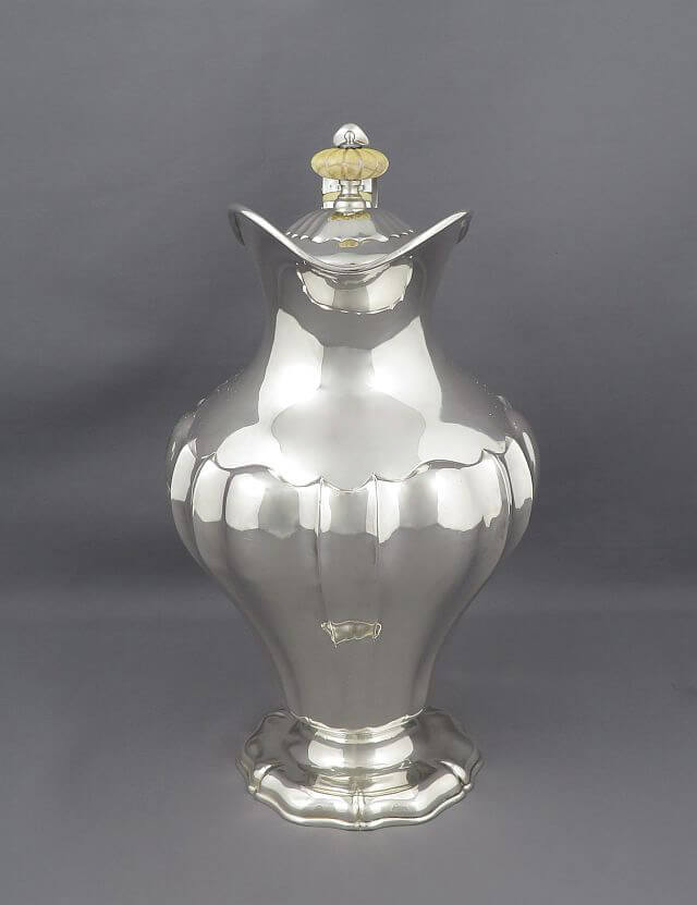 Edwardian Sterling Silver Hot Water Pot - JH Tee Antiques