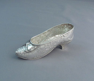 German Sterling Silver Novelty Shoe - JH Tee Antiques