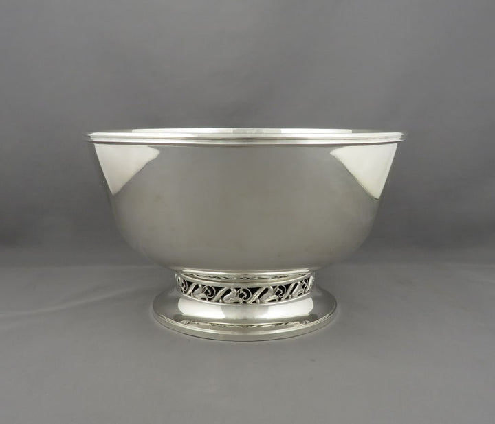 Modernist Sterling Silver Centerpiece Bowl - JH Tee Antiques