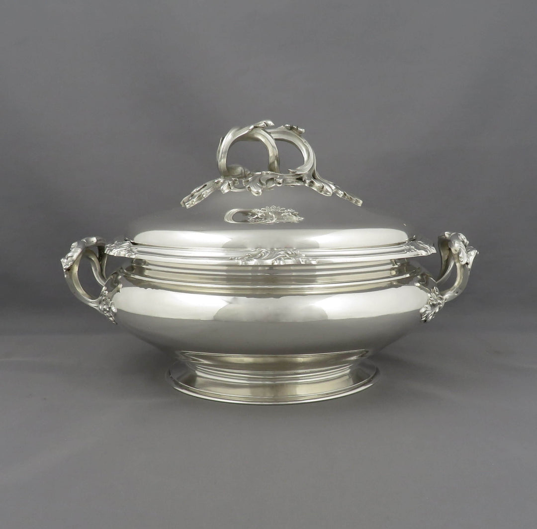 Tetard 950 Silver Entree Dish - JH Tee Antiques