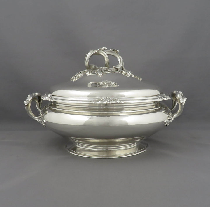 Tetard 950 Silver Entree Dish - JH Tee Antiques