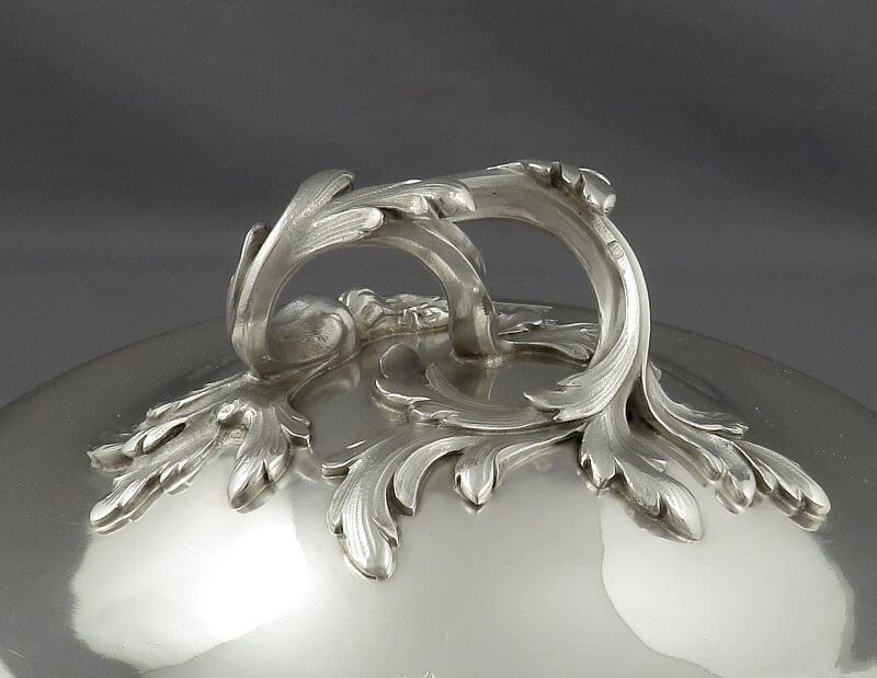 Tetard 950 Silver Entree Dish - JH Tee Antiques
