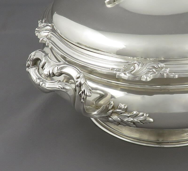 Tetard 950 Silver Entree Dish - JH Tee Antiques