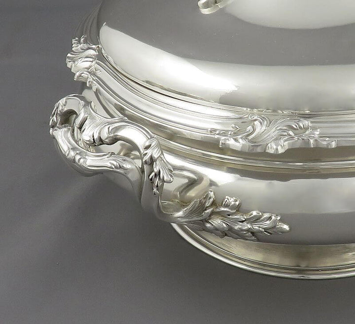 Tetard 950 Silver Entree Dish - JH Tee Antiques