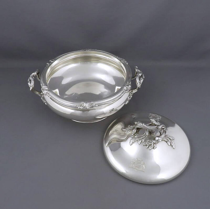 Tetard 950 Silver Entree Dish - JH Tee Antiques