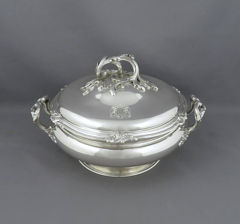 Tetard 950 Silver Entree Dish - JH Tee Antiques