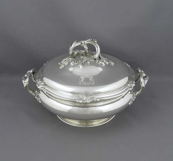 Tetard 950 Silver Entree Dish - JH Tee Antiques