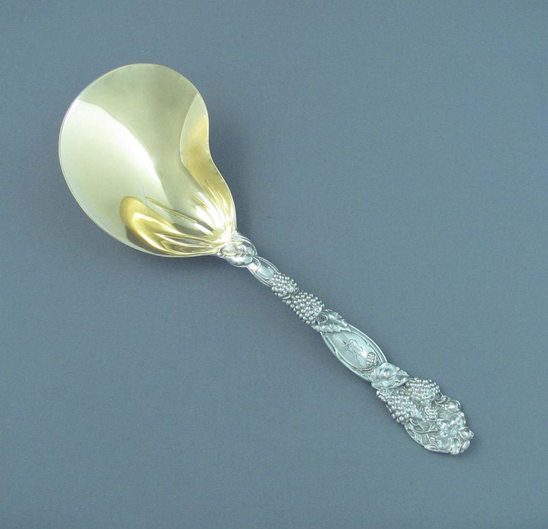 Tiffany Blackberry Pattern Berry Spoon - JH Tee Antiques