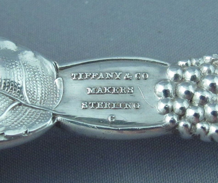 Tiffany Blackberry Pattern Berry Spoon - JH Tee Antiques
