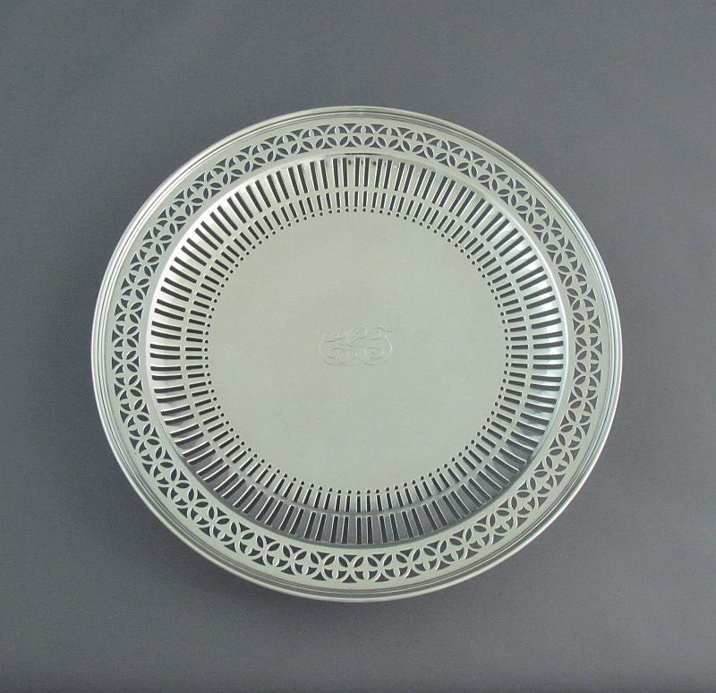 Tiffany Sterling Silver Cake Plate - JH Tee Antiques