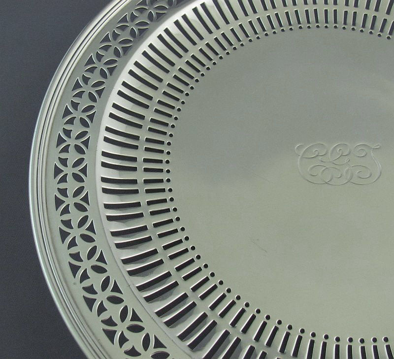 Tiffany Sterling Silver Cake Plate - JH Tee Antiques