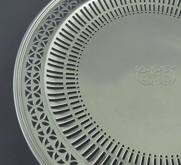 Tiffany Sterling Silver Cake Plate - JH Tee Antiques