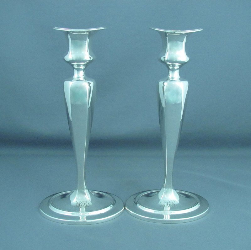 Tiffany Sterling Silver Candlesticks - JH Tee Antiques