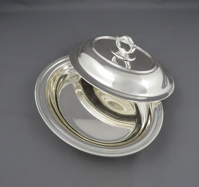 Tiffany Sterling Silver Entree Dish - JH Tee Antiques