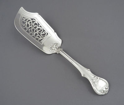 Victorian Silver Victoria Pattern Fish Slice - JH Tee Antiques
