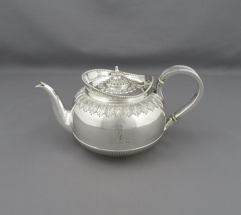 Victorian Silver Bachelor Tea Set - JH Tee Antiques