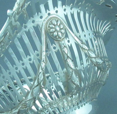 Victorian Sterling Silver Basket - JH Tee Antiques