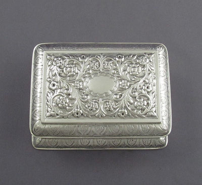 Victorian Sterling Silver Cigarette Box - JH Tee Antiques