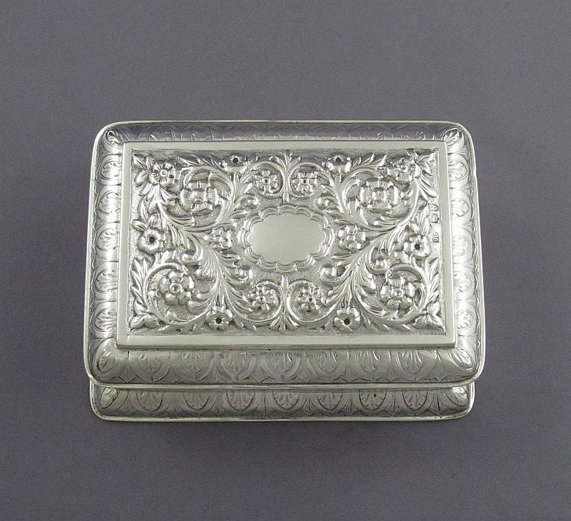 Victorian Sterling Silver Cigarette Box - JH Tee Antiques