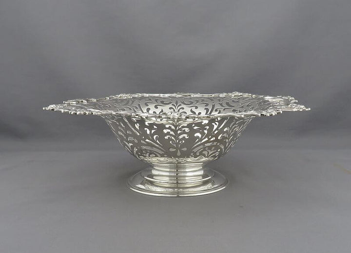 Scottish Victorian Sterling Silver Comport - JH Tee Antiques