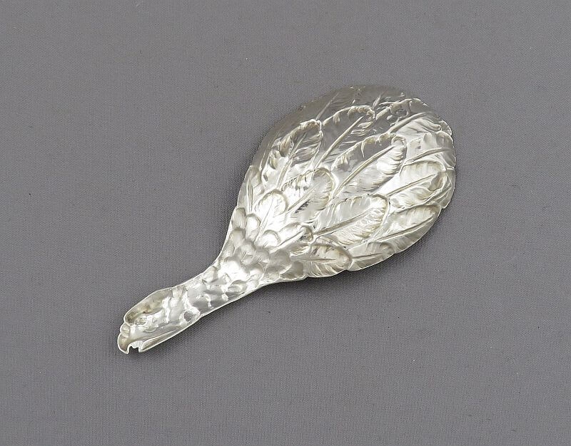 Victorian Silver Eagles Wing Caddy Spoon - JH Tee Antiques
