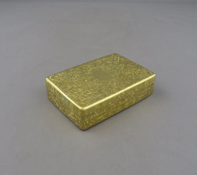 Victorian Silver Gilt Table Snuff Box - JH Tee Antiques