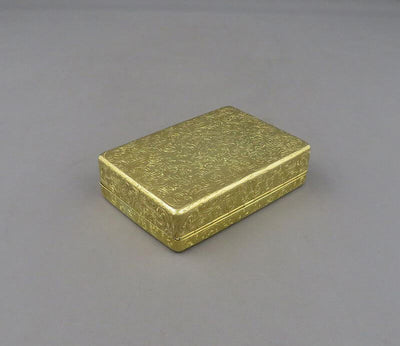 Victorian Silver Gilt Table Snuff Box - JH Tee Antiques