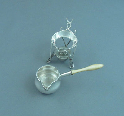 Victorian Silver Miniature Saucepan - JH Tee Antiques