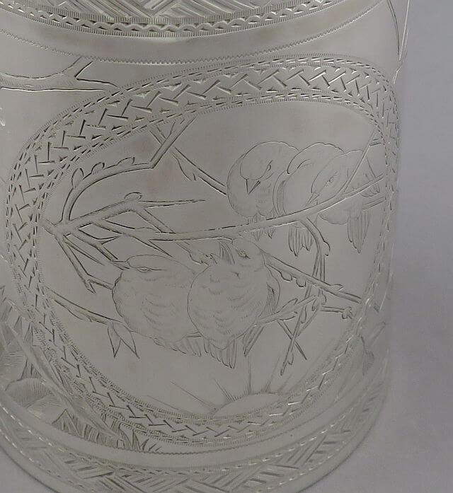 Aesthetic Movement Silver Pint Mug - JH Tee Antiques
