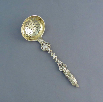 Victorian Sterling Silver Sugar Casting Ladle - JH Tee Antiques