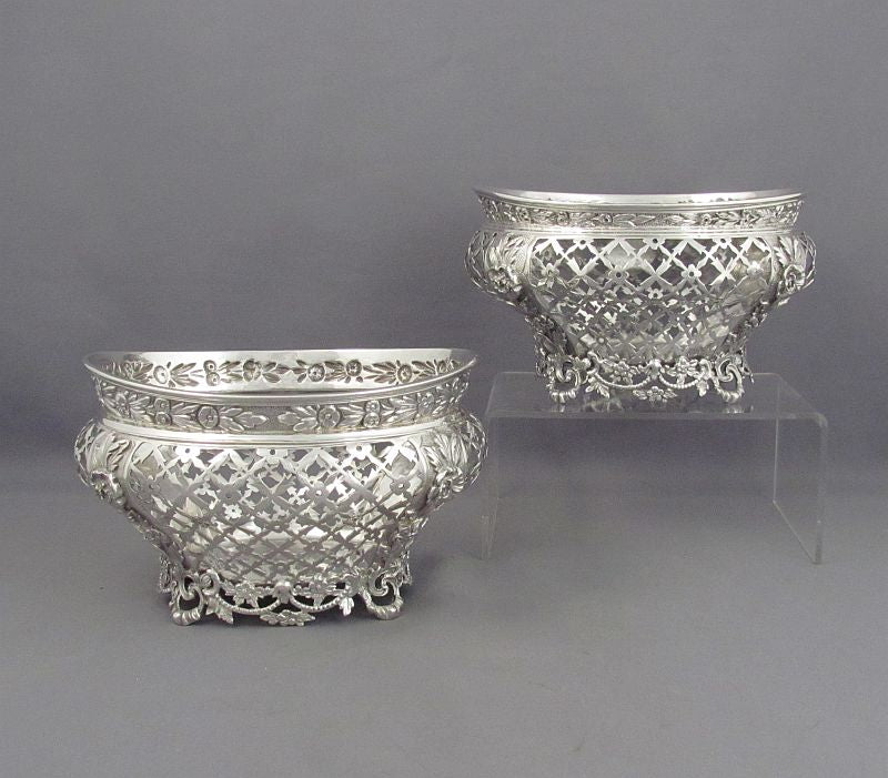 Victorian Sterling Silver Baskets - JH Tee Antiques