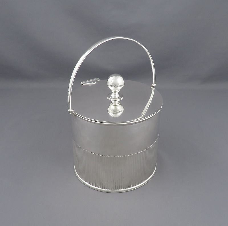 Victorian Sterling Silver Biscuit Box - JH Tee Antiques