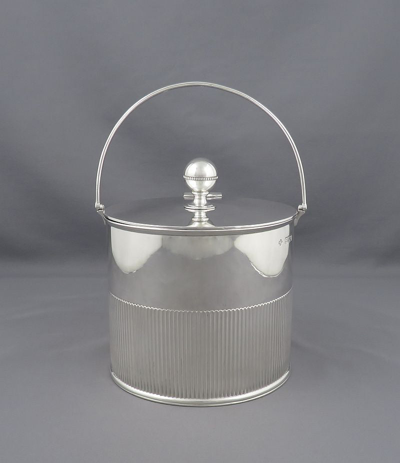 Victorian Sterling Silver Biscuit Box - JH Tee Antiques