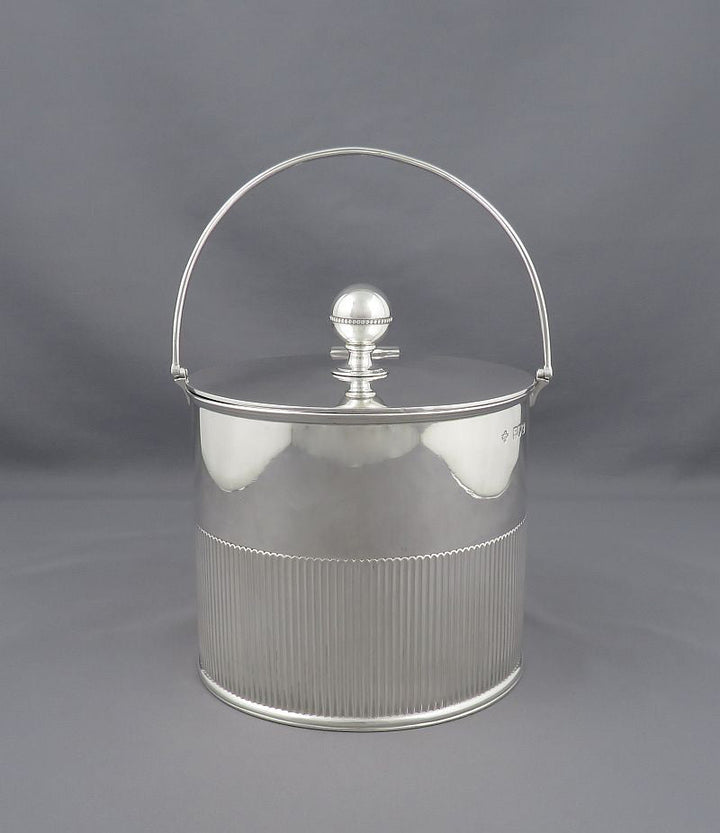 Victorian Sterling Silver Biscuit Box - JH Tee Antiques