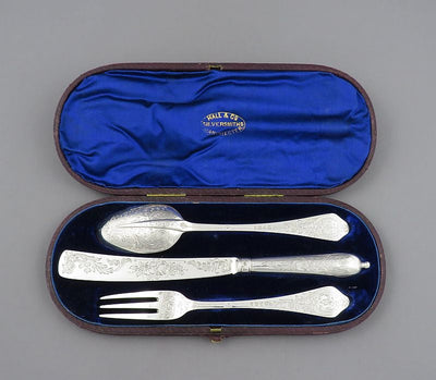 Victorian Silver Christening Set - JH Tee Antiques