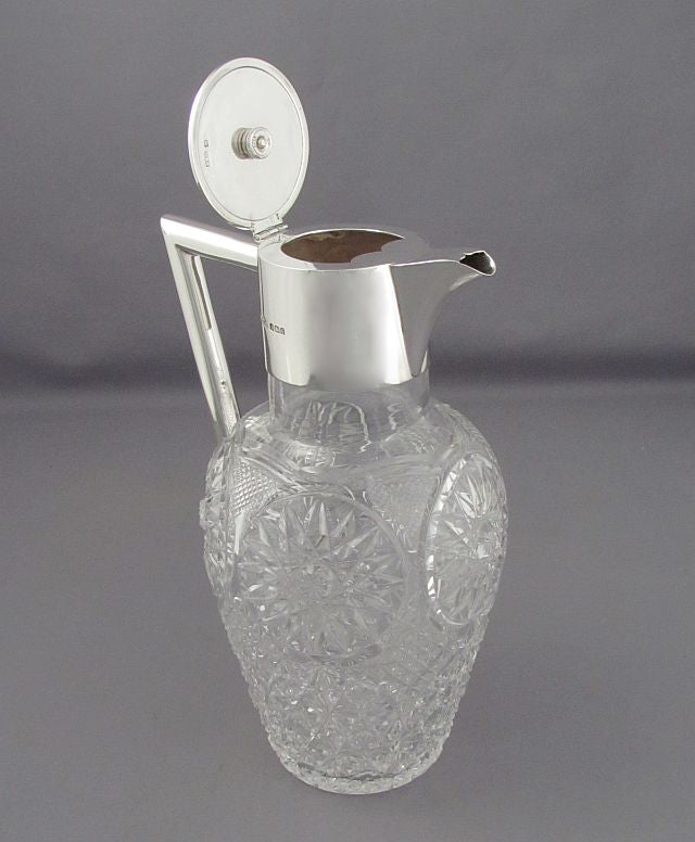 Antique Sterling Silver Claret Jug - JH Tee Antiques