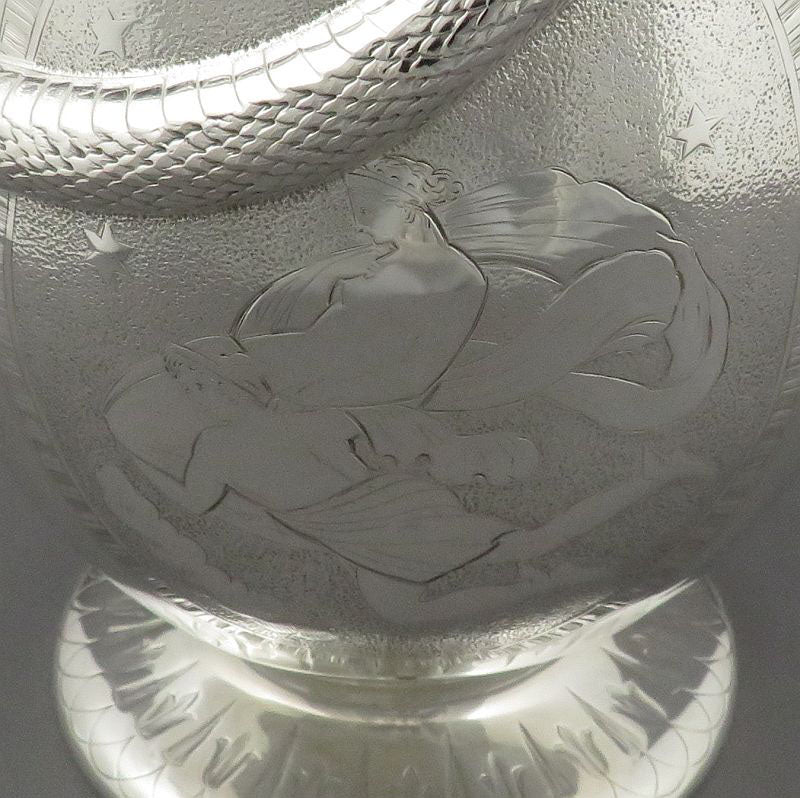 Victorian Sterling Silver Claret Jug - JH Tee Antiques