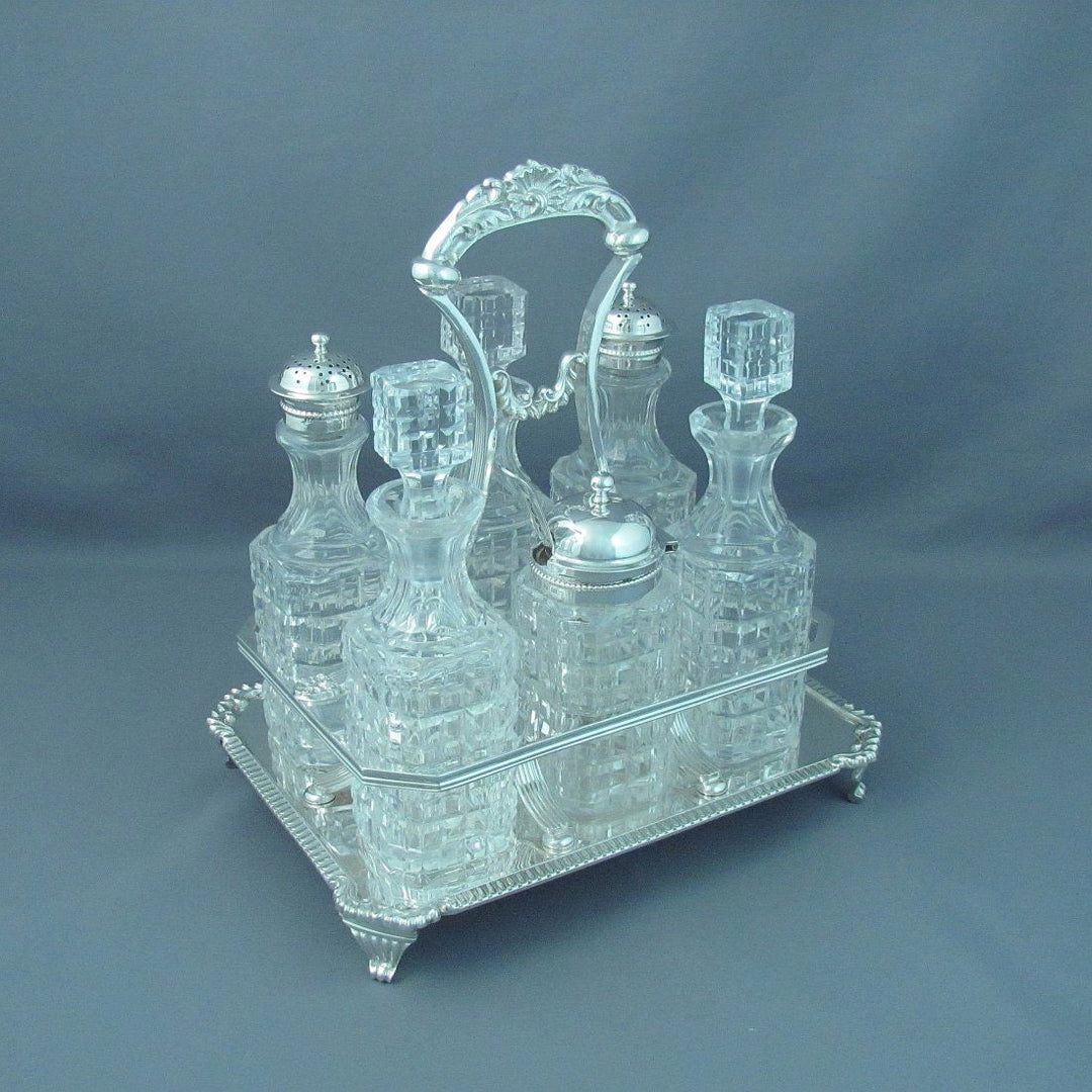 Victorian Sterling Silver Cruet Set - JH Tee Antiques