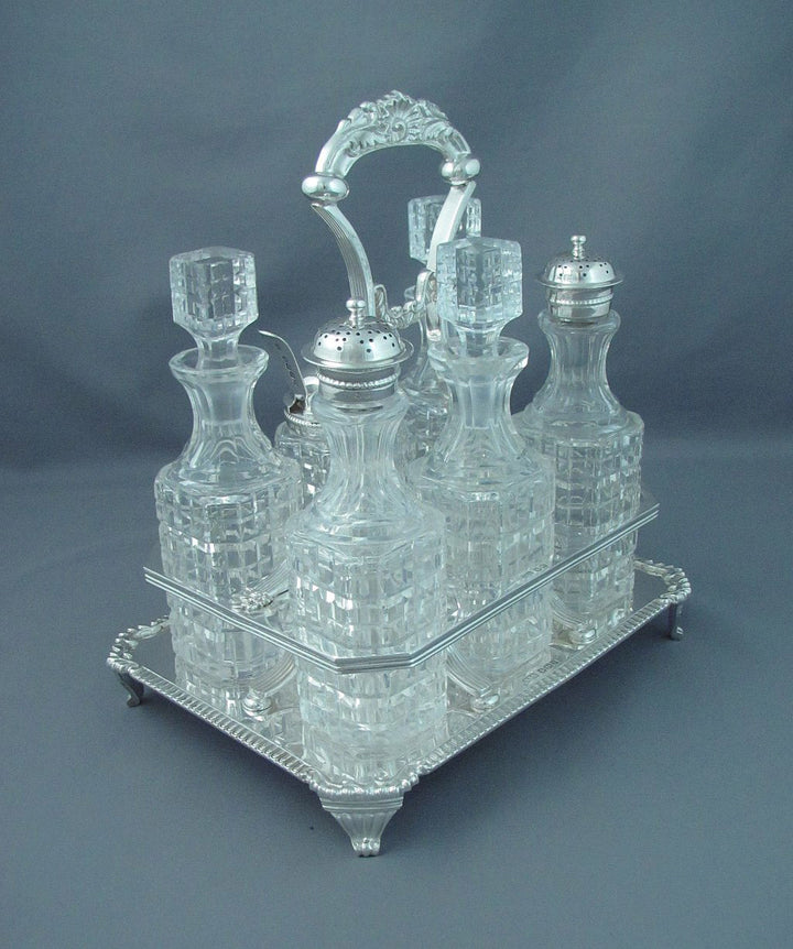 Victorian Sterling Silver Cruet Set - JH Tee Antiques
