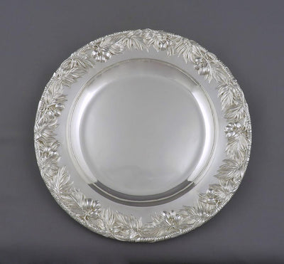 Victorian Sterling Silver Dinner Plate - JH Tee Antiques