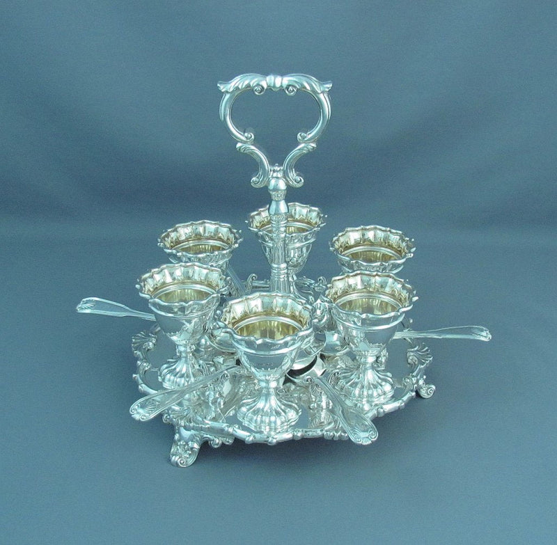 Victorian Sterling Silver Egg Cruet - JH Tee Antiques