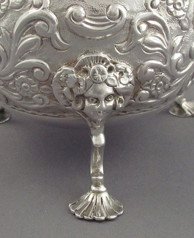 Victorian Sterling Silver Hot Water Jug - JH Tee Antiques