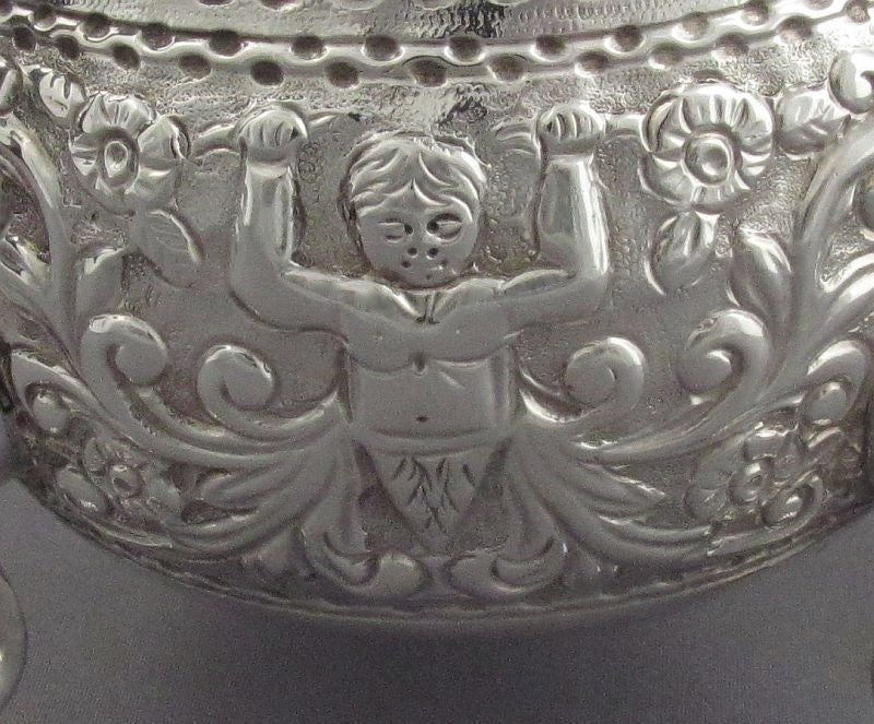 Victorian Sterling Silver Hot Water Jug - JH Tee Antiques
