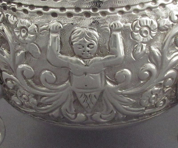 Victorian Sterling Silver Hot Water Jug - JH Tee Antiques