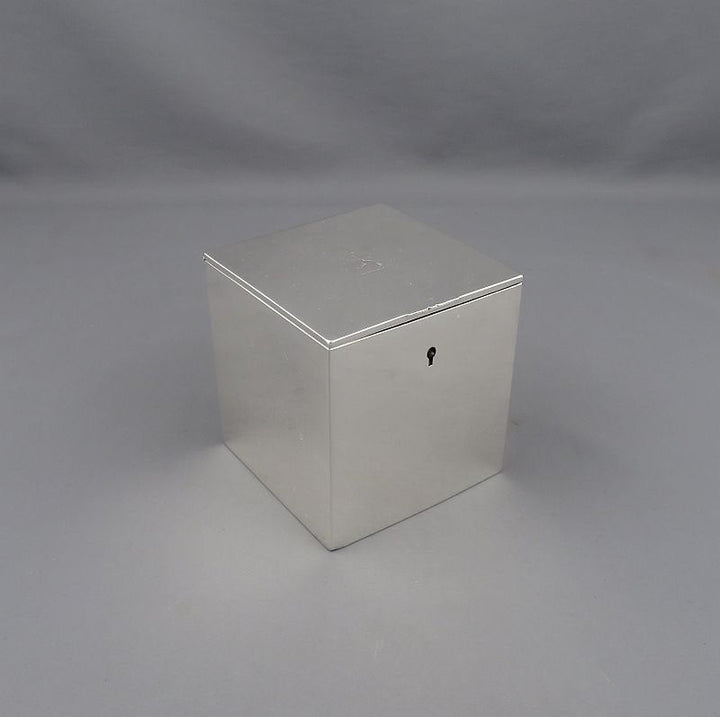 Victorian Sterling Silver Tea Caddy - JH Tee Antiques