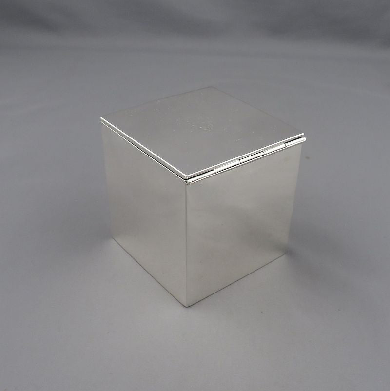 Victorian Sterling Silver Tea Caddy - JH Tee Antiques