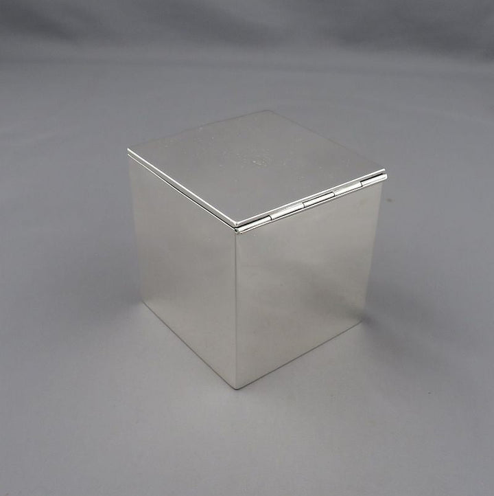 Victorian Sterling Silver Tea Caddy - JH Tee Antiques